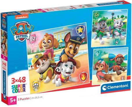 Clementoni Legpuzzel Super Color Vierkant PAW Patrol, 3x48st